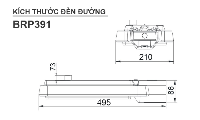 SƠ ĐỒ kích thước đèn brp 391