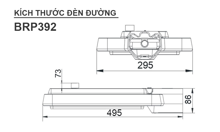 SƠ ĐỒ kích thước đèn brp 392